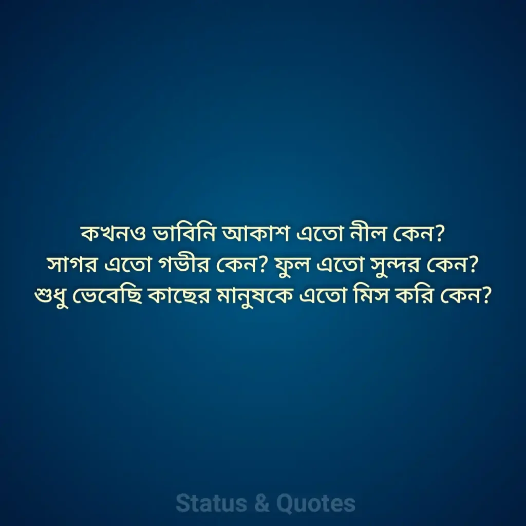 Sad Status Bangla